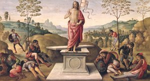 La Résurrection du Christ, du couvent de San Pietro, Pérouse, 1496-98 - Pietro Perugino